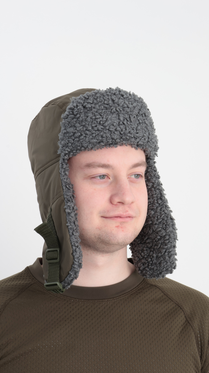 Камчатка шапка-ушанка GRAYLING, т.хаки