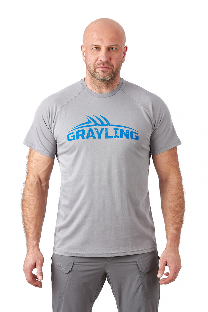 Футболка GRAYLING Logo T-Shirt (Лого) (хлопок, серый) GTS-02GR